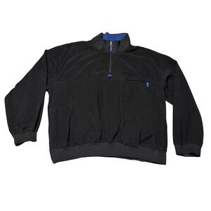 Arnold Palmer Mens Black Quarter Zip Pullover Makers Mark HANYC Logo XL